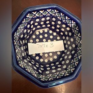 Polish Pottery Authentic Bolesławiec Octagon Bowl
